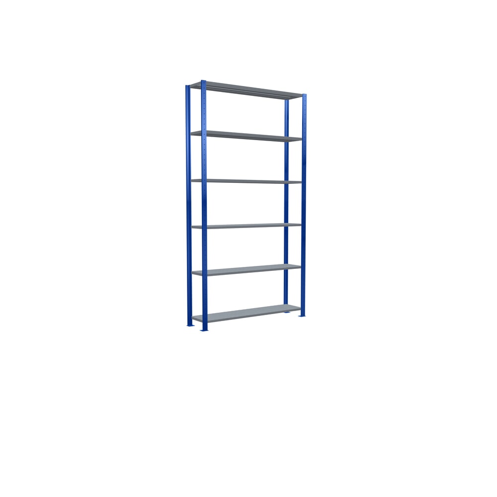 Číslo obrázku produktu 5: Policový regál SCHULTE, hořcová modř / pozink, nosnost police 150 kg, VxŠxH 2500 x 1 360 x 336 mm
