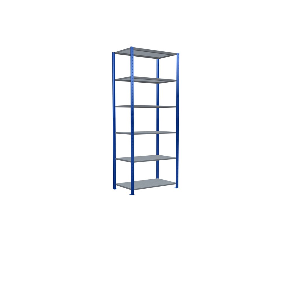 Číslo obrázku produktu 5: Policový regál SCHULTE, hořcová modř / pozink, nosnost police 150 kg, VxŠxH 2500 x 1 060 x 636 mm