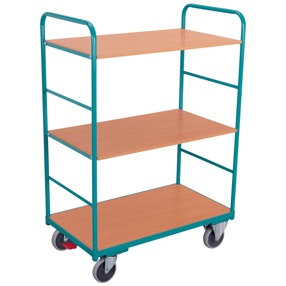 Číslo obrázka výrobku 1: policový vozík Ameise®, nosnosť 250 kg, otvorený zo všetkých strán, 3 úrovne 1 000 x 600 mm