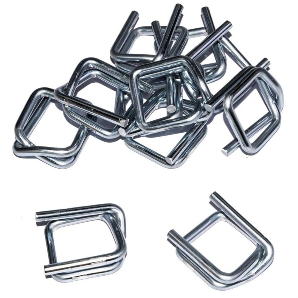 Produktabbildung Nr. 2: Polyester-Fadenstrukturband MINI-SET-WG50 inkl. Metallklemmen, 16 mm x 200 lfm., weiß