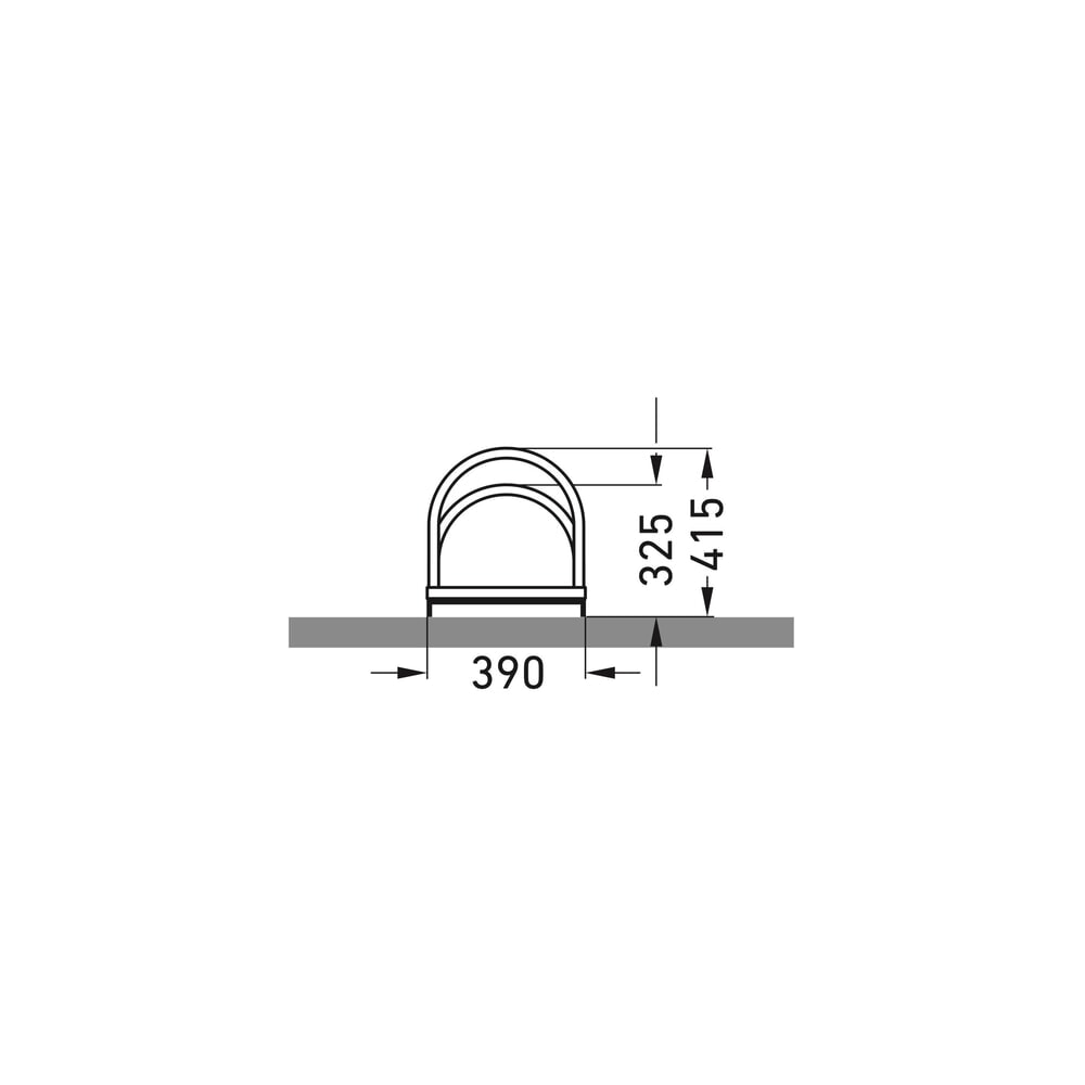 Immagine del prodotto n. 6: Portabiciclette ad arco, con caricamento da un lato, 2 posti, zincato