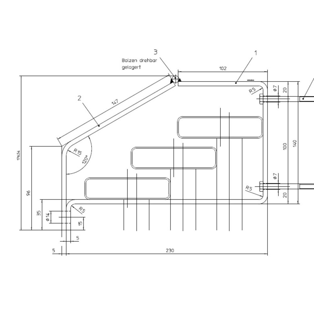 N° de l'image du produit 2 : Porte-échelle pour échelle simple, verrouillable