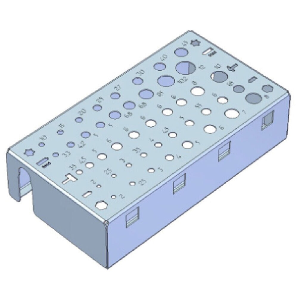 N° de l'image du produit 3 : Porte-foret Fami en acier inoxydable, HxLxP 39 x 155 x 84 mm