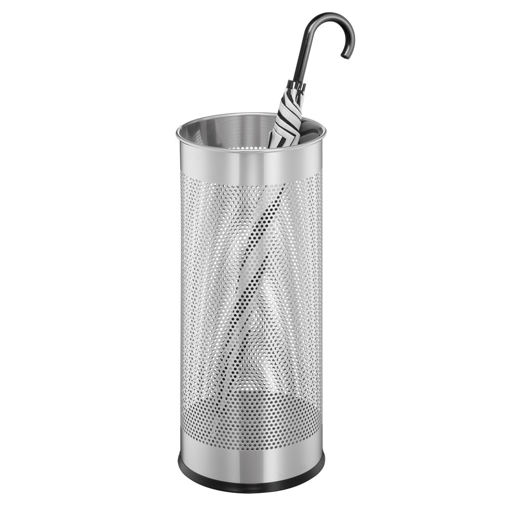 N° de l'image du produit 2 : Porte-parapluie métallique, rond, argenté