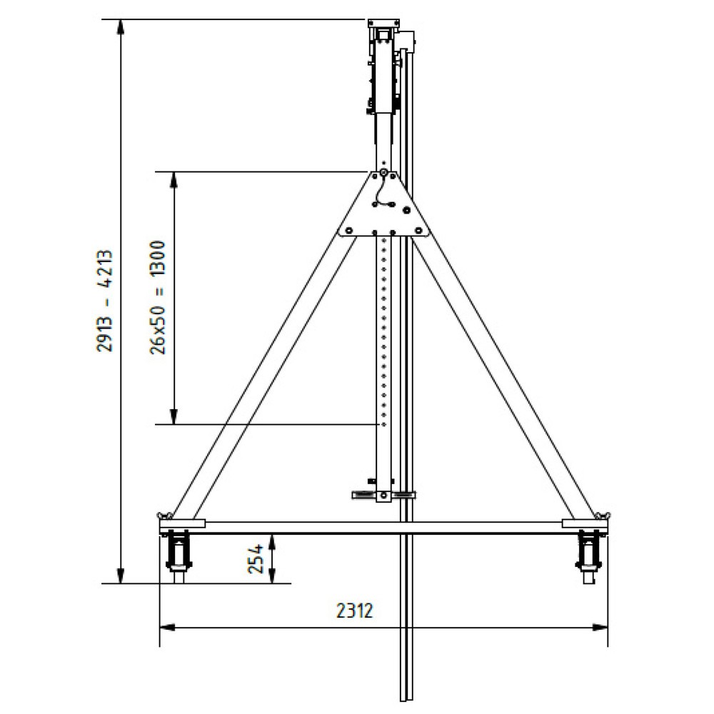 N° de l'image du produit 3 : Portique en aluminium Grue séparable, mobile, point de montage 2.468-3.768 mm, longueur 4.000 mm, capacité de charge 1.000 kg