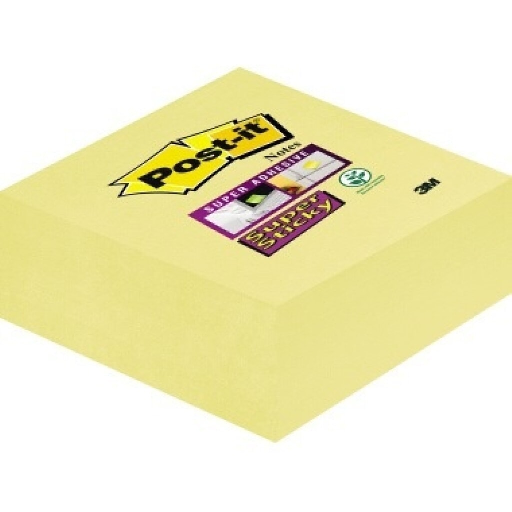Post-it Haftnotiz Super Sticky 2028-SCY 76x76mm 270Blatt gelb Produktabbildung: Post-it Haftnotiz Super Sticky 2028-SCY 76x76mm 270Blatt gelb