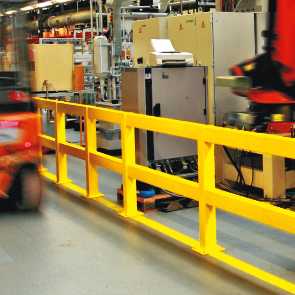 Número de imagen del producto 6: Barandilla de protección antichoques, aplicación en interiores, poste de esquina, altura 1.000 mm