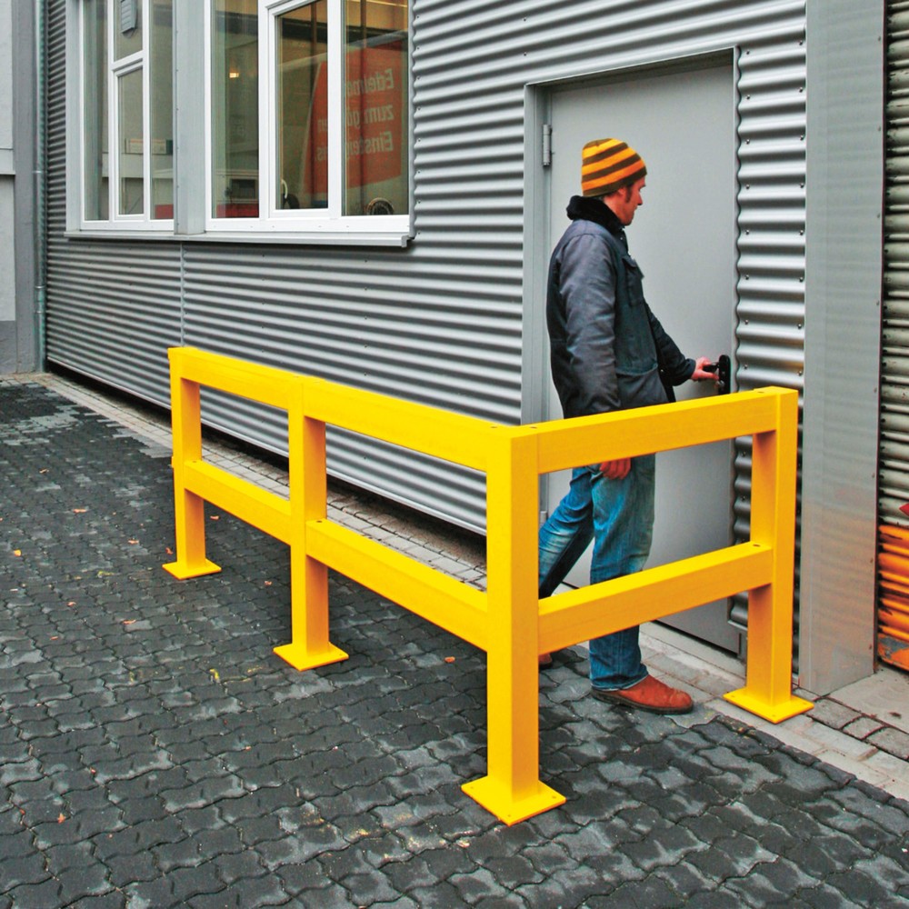 Número de imagen del producto 7: Barandilla de protección antichoques, aplicación exterior, poste intermedio, altura 1.000 mm