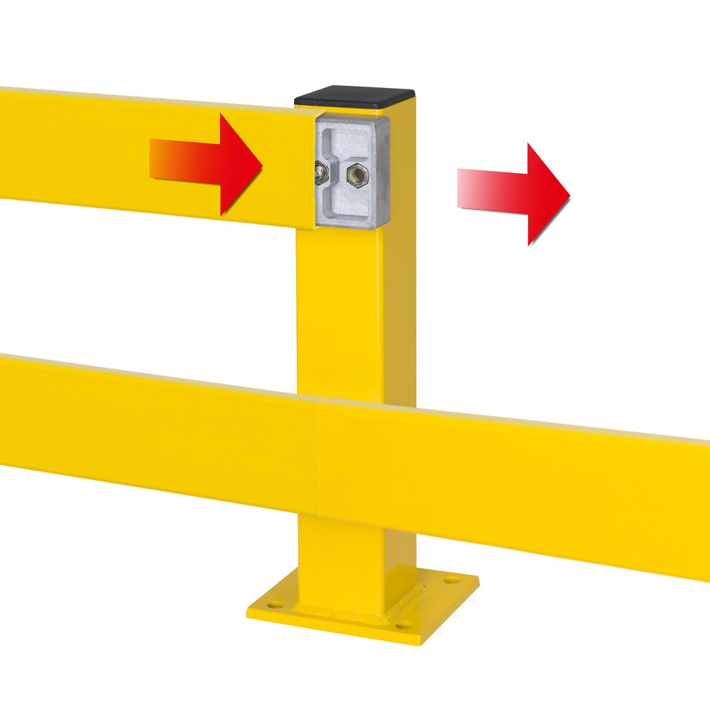 Número de imagen del producto 4: Poste de soporte para placas protectoras de perfil en C, aplicación en interiores, altura 465 mm