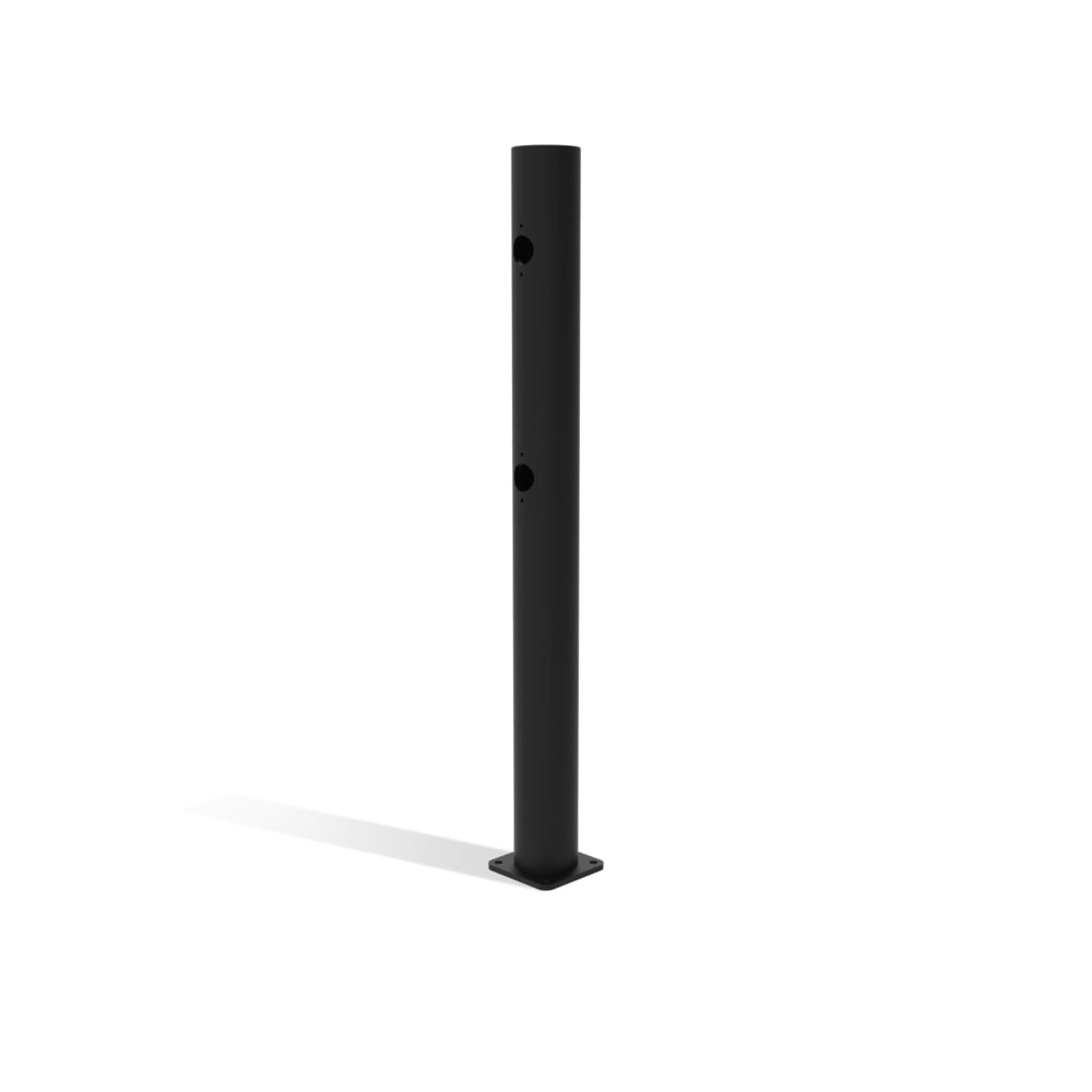 Número de imagen del producto 2: poste de puerta batiente para rieles de seguridad «Delta», Ø 110 mm, altura 1200 mm, 90°, derecha