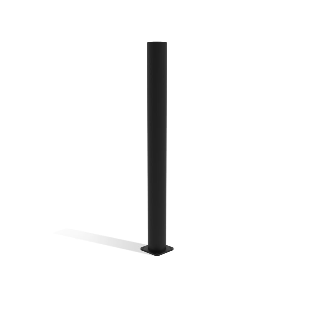 Número de imagen del producto 4: poste de puerta batiente para rieles de seguridad «Delta», Ø 110 mm, altura 1200 mm, 90°, derecha