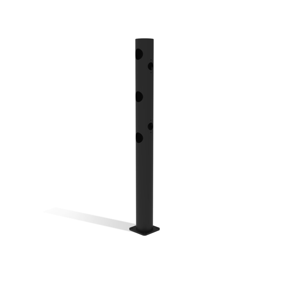 Número de imagen del producto 8: poste de puerta batiente para rieles de seguridad «Delta», Ø 110 mm, altura 1200 mm, 90°, derecha