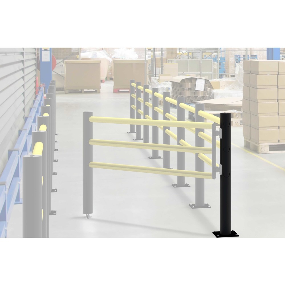 Número de imagen del producto 12: poste de puerta batiente para rieles de seguridad «Delta», Ø 110 mm, altura 1200 mm, 90°, derecha