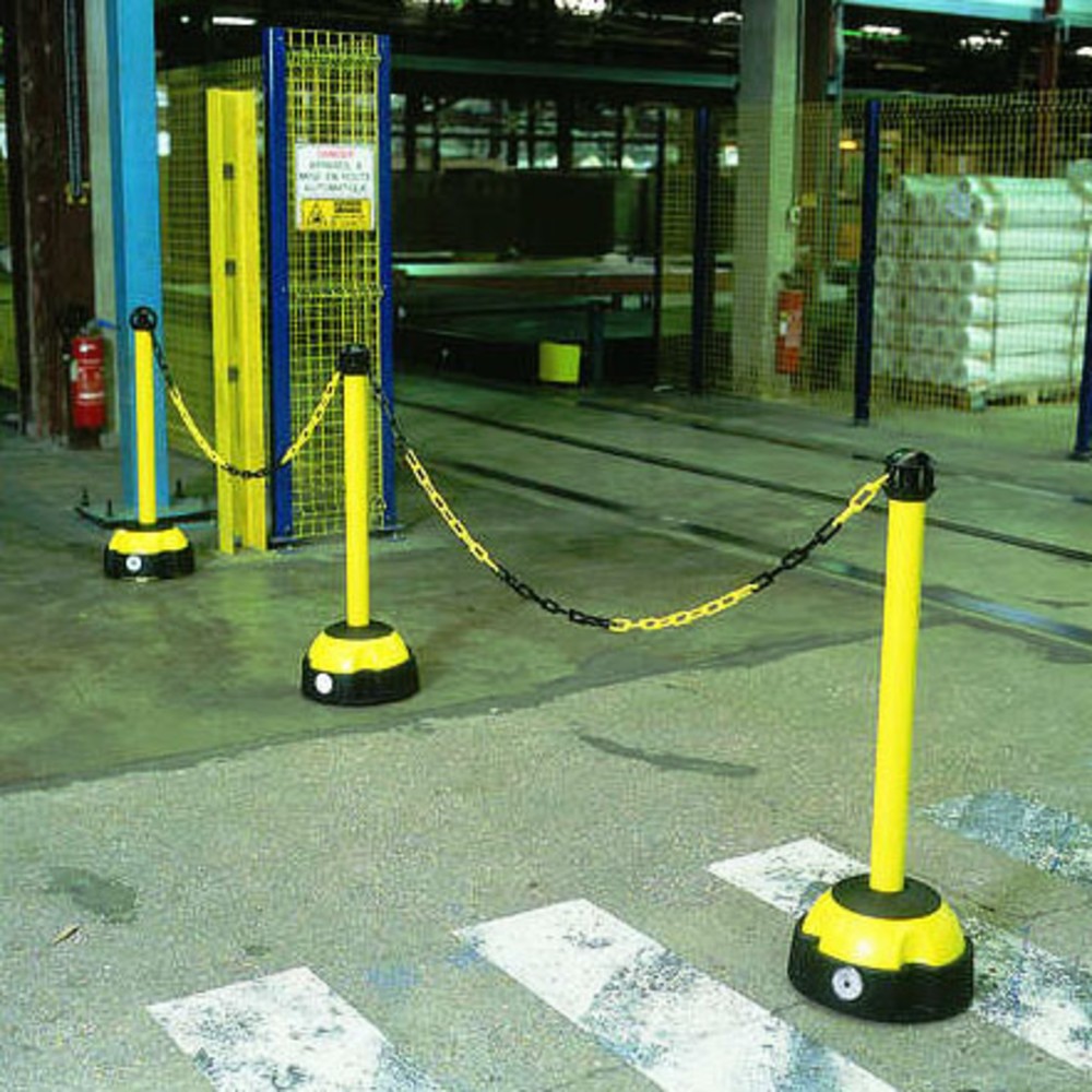 N° de l'image du produit 2 : Potelet à chaîne en aluminium, hauteur de 975 mm, jaune