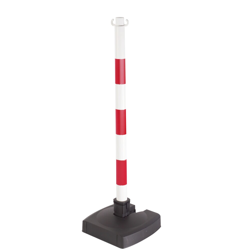 N° de l'image du produit 4 : Potelet à chaîne avec pied pliable, rouge/blanc
