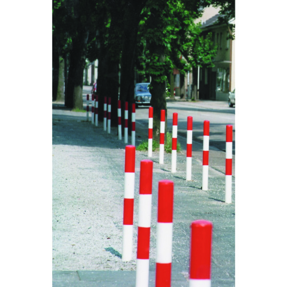 N° de l'image du produit 3 : Potelet MORAVIA MORION, fixe, tube rond Ø 60 mm, revêtement en plastique, à bétonner, sans œillet pour chaîne