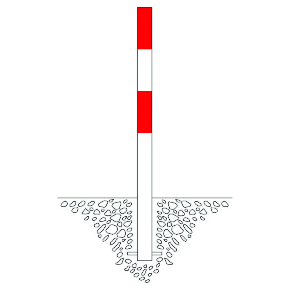 N° de l'image du produit 2 : Potelet MORAVIA MORION, fixe, tube rond Ø 76 mm, revêtement en plastique, à bétonner, sans œillet pour chaîne