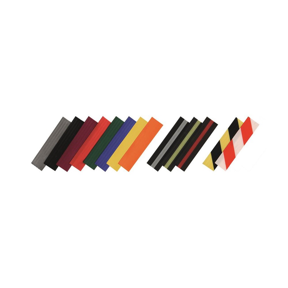 N° de l'image du produit 3 : Potelet de délimitation à sangle RS-GUIDESYSTEMS®, socle en fonte, largeur de sangle 50 mm, jaune, strié en diagonale noir/jaune, 4,0 m