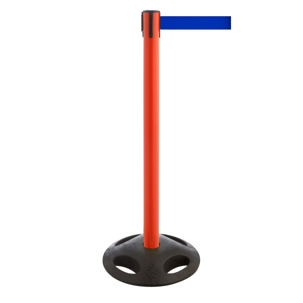 Illustration du produit: Potelet de délimitation à sangle RS-GUIDESYSTEMS®, socle en matériau composite, largeur de sangle 50 mm, rouge, bleu
