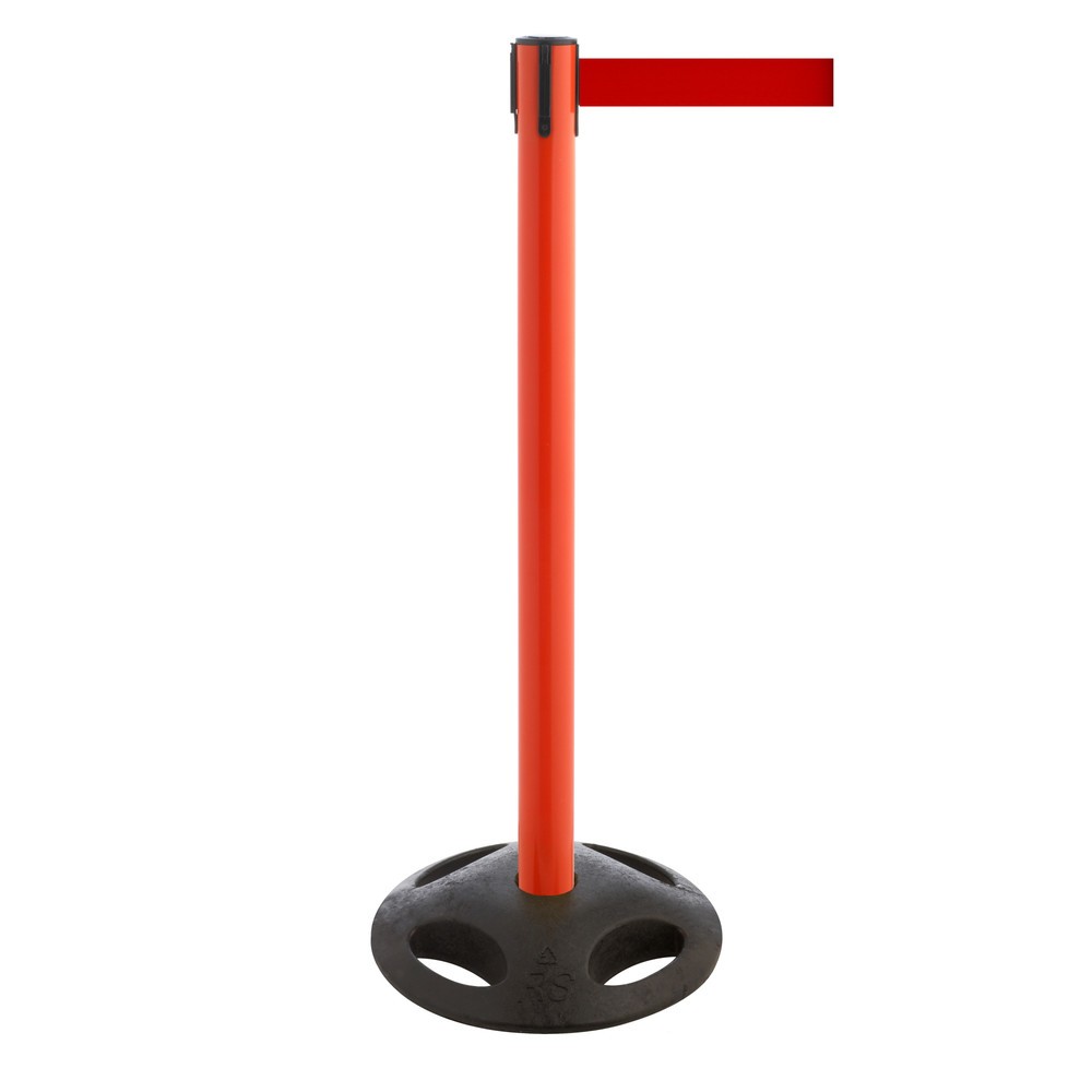 Illustration du produit: Potelet de délimitation à sangle RS-GUIDESYSTEMS®, socle en matériau composite, largeur de sangle 50 mm, rouge, rouge