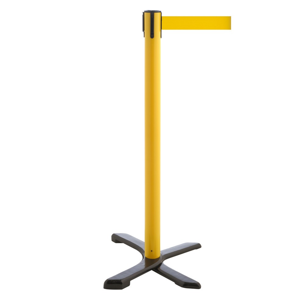 Illustration du produit: Potelet de délimitation pied en croix, longueur de sangle 4 m, jaune, jaune