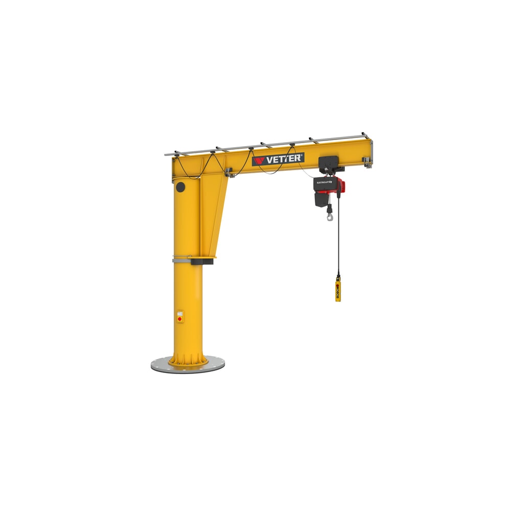 N° de l'image du produit 4 : Potence VETTER®, palan électrique à chaîne LIFTKET inclus, version sur fût, plage de pivotement de 360°, portée 3 000 mm, palan électrique à chaîne LIFTKET inclus, capacité de charge 125 kg