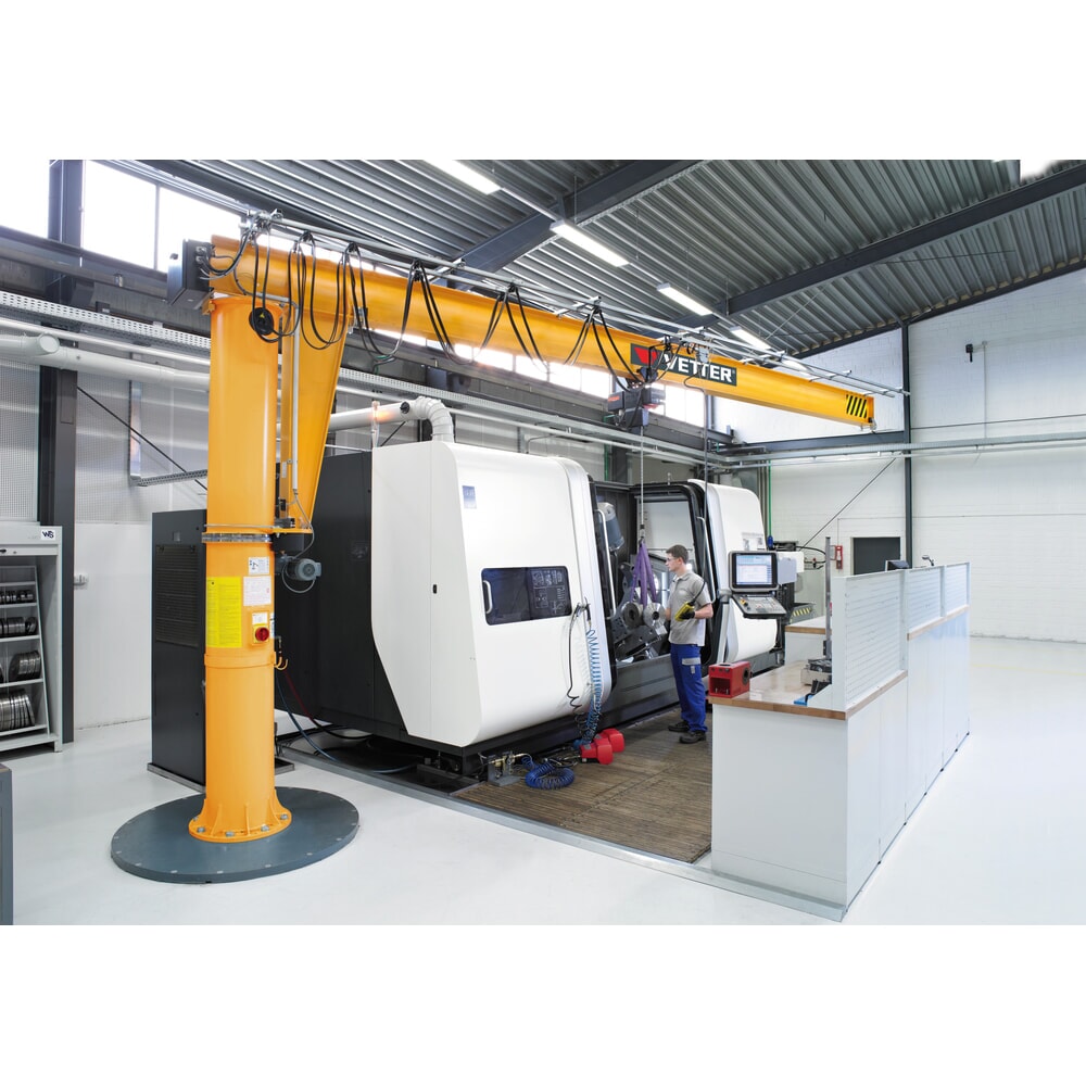 N° de l'image du produit 5 : Potence VETTER®, palan électrique à chaîne LIFTKET inclus, version sur fût, plage de pivotement de 360°, portée 3 000 mm, palan électrique à chaîne LIFTKET inclus, capacité de charge 125 kg