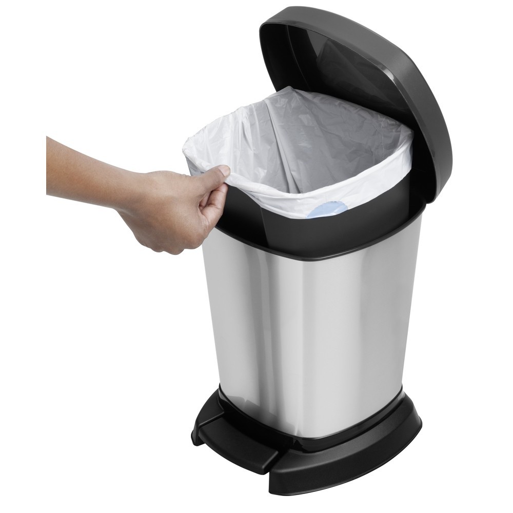 N° de l'image du produit 2 : rothopro® Paso Poubelle à pédale métallique 6 litres