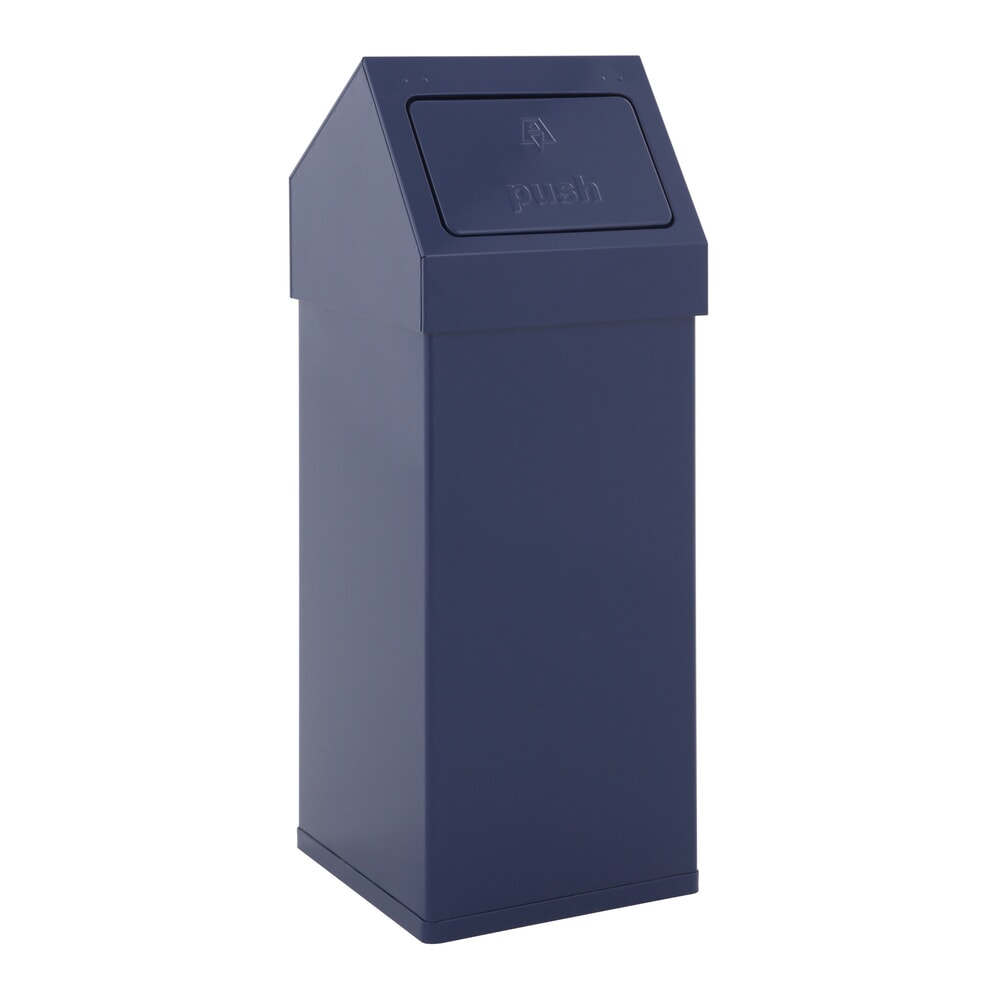 Illustration du produit: Poubelle Push CARRO, 55 litres, en aluminium, bleu