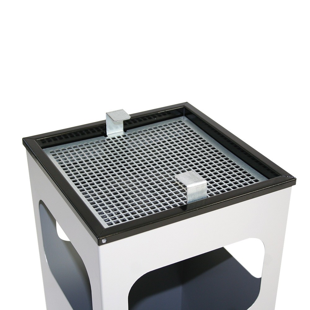 N° de l'image du produit 2 : Poubelle-cendrier KUBA, 15 litres, bleu