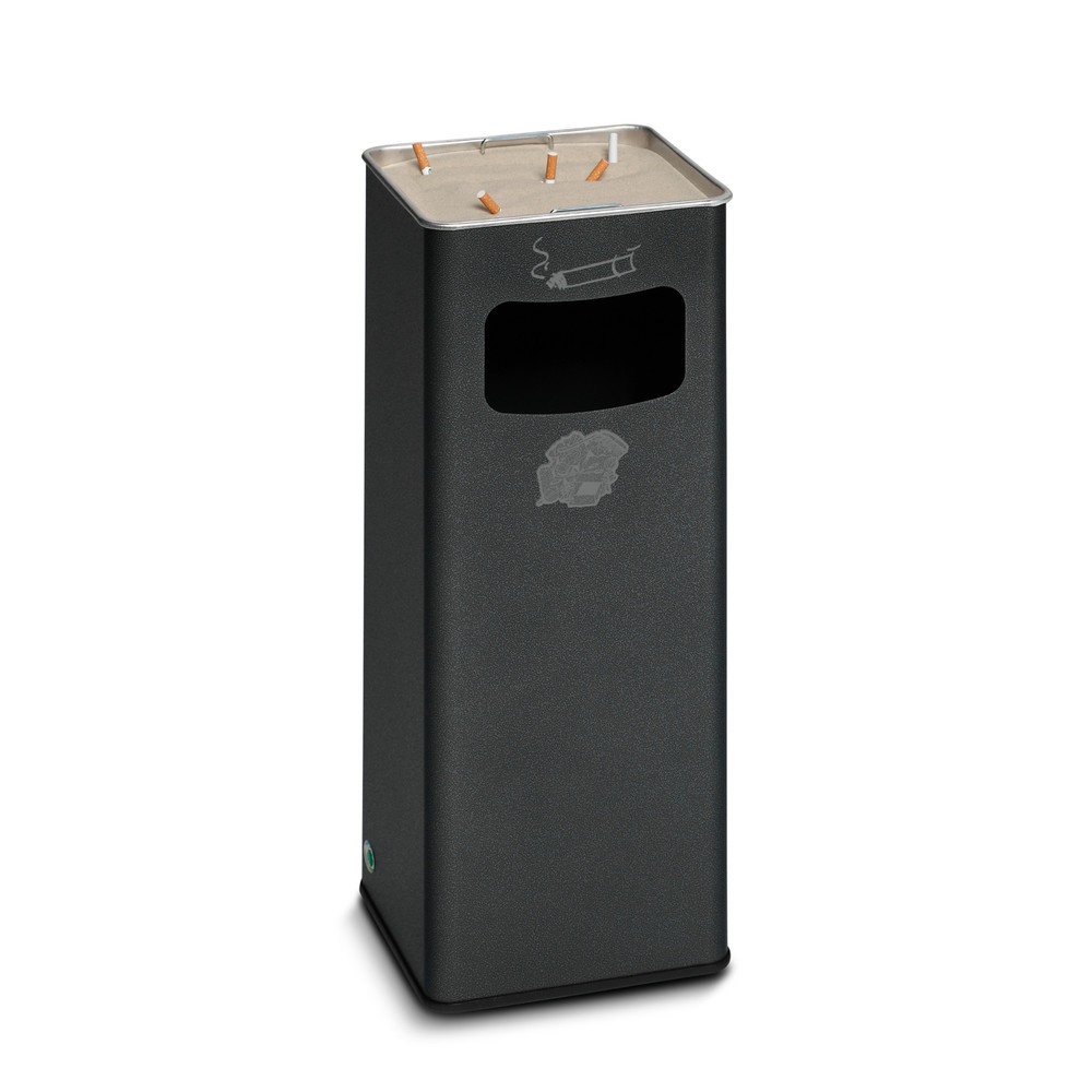 Illustration du produit: Poubelle-cendrier VAR®, modèle sur pied, 31,7 litres, argent vieilli
