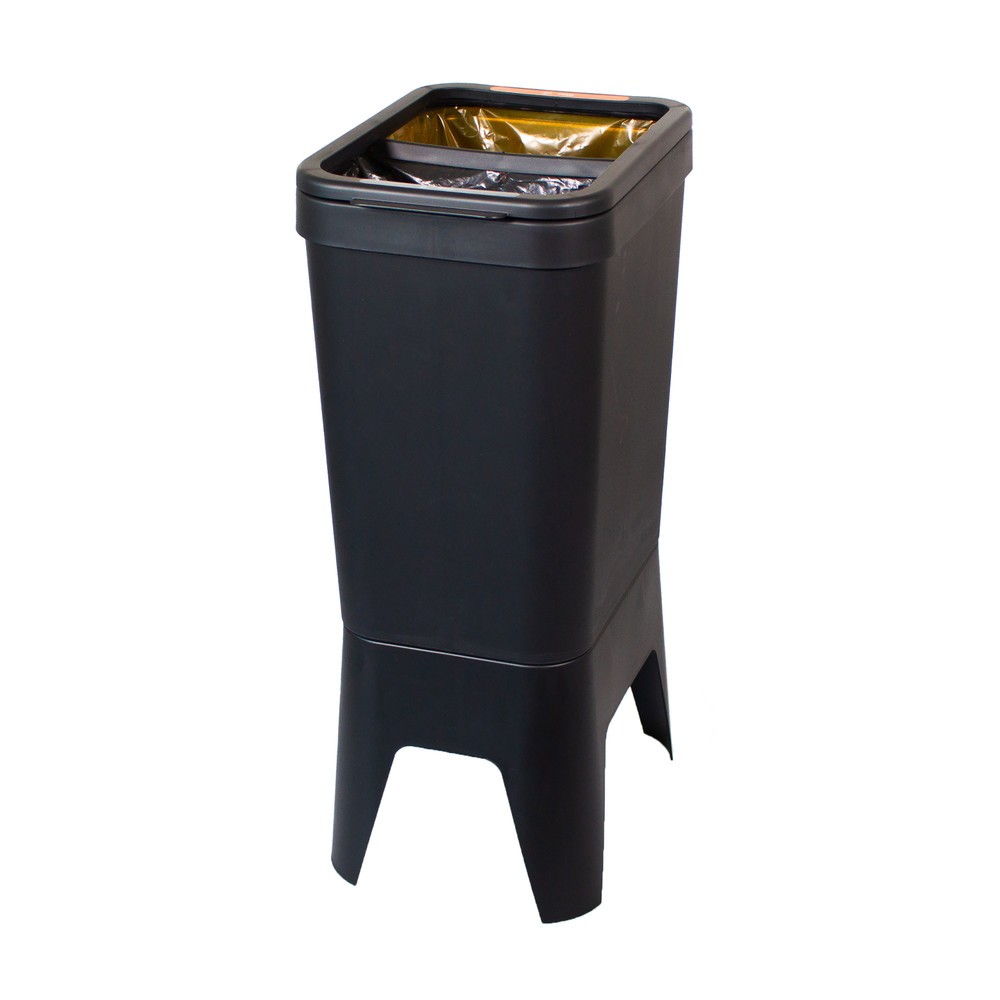 Illustration du produit: Poubelle Circubin BON TON, en polypropylène 100 % recyclé, 2 x 20 litres, ouverte, anthracite