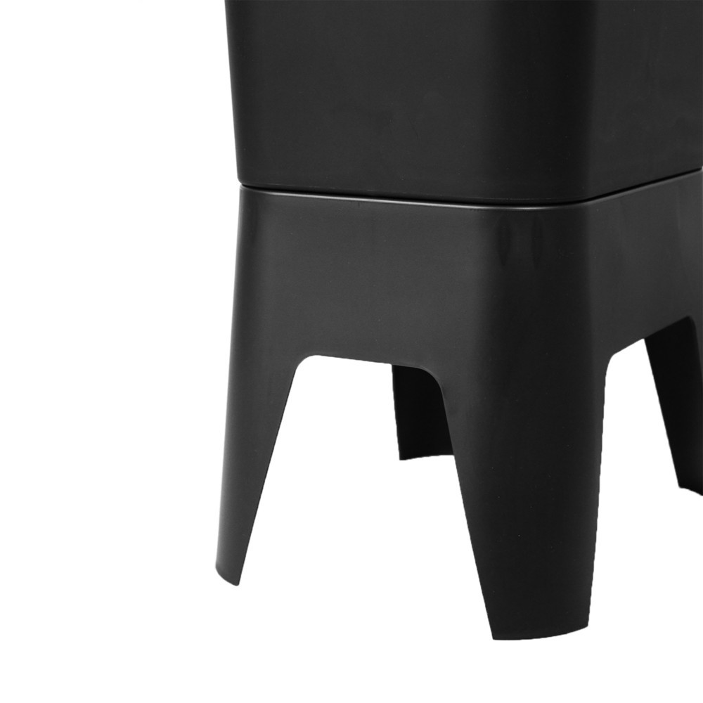N° de l'image du produit 5 : Poubelle Circubin BON TON, en polypropylène 100 % recyclé, 2 x 20 litres, ouverte, anthracite
