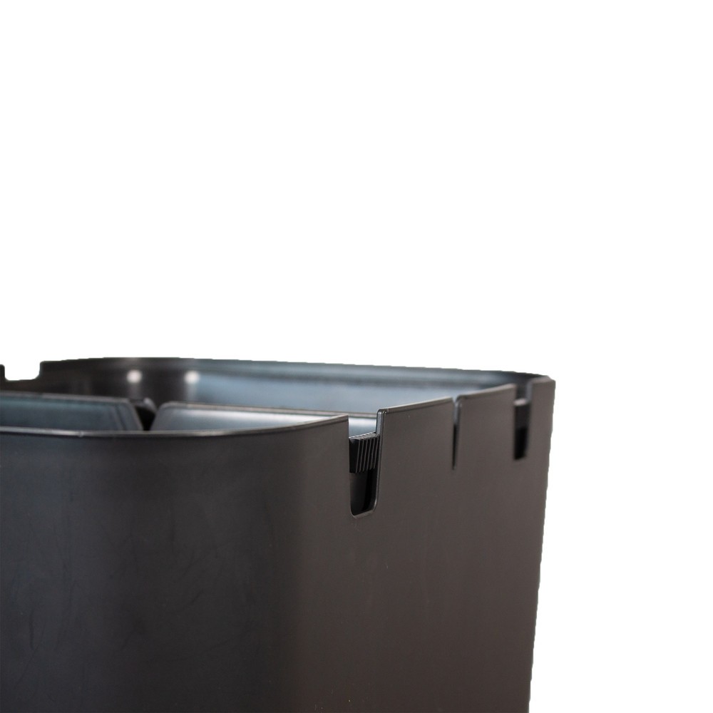 N° de l'image du produit 6 : Poubelle Circubin BON TON, en polypropylène 100 % recyclé, 2 x 20 litres, ouverte, anthracite