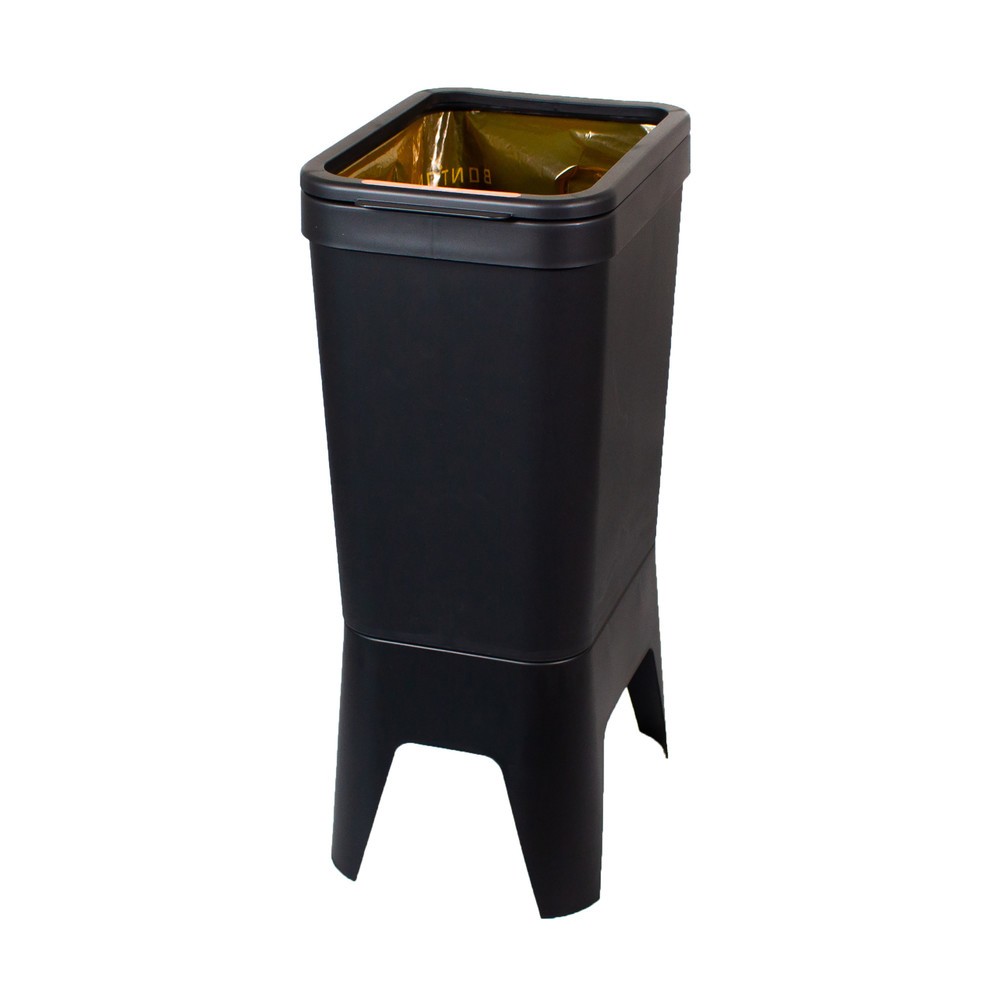 Illustration du produit: Poubelle Circubin BON TON, en polypropylène 100 % recyclé, 40 litres, ouverte, anthracite