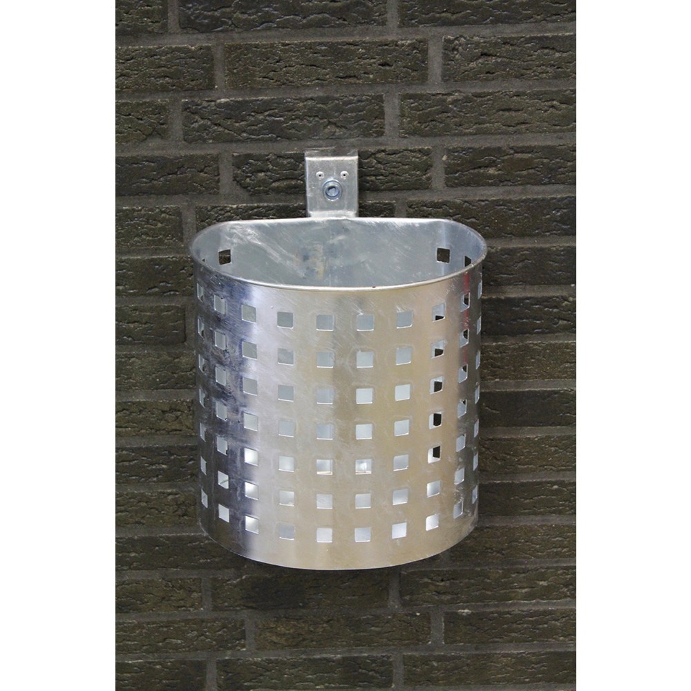 Illustration du produit: RENNER Poubelle en acier, 20 litres, semi-circulaire, montage mural, perforée