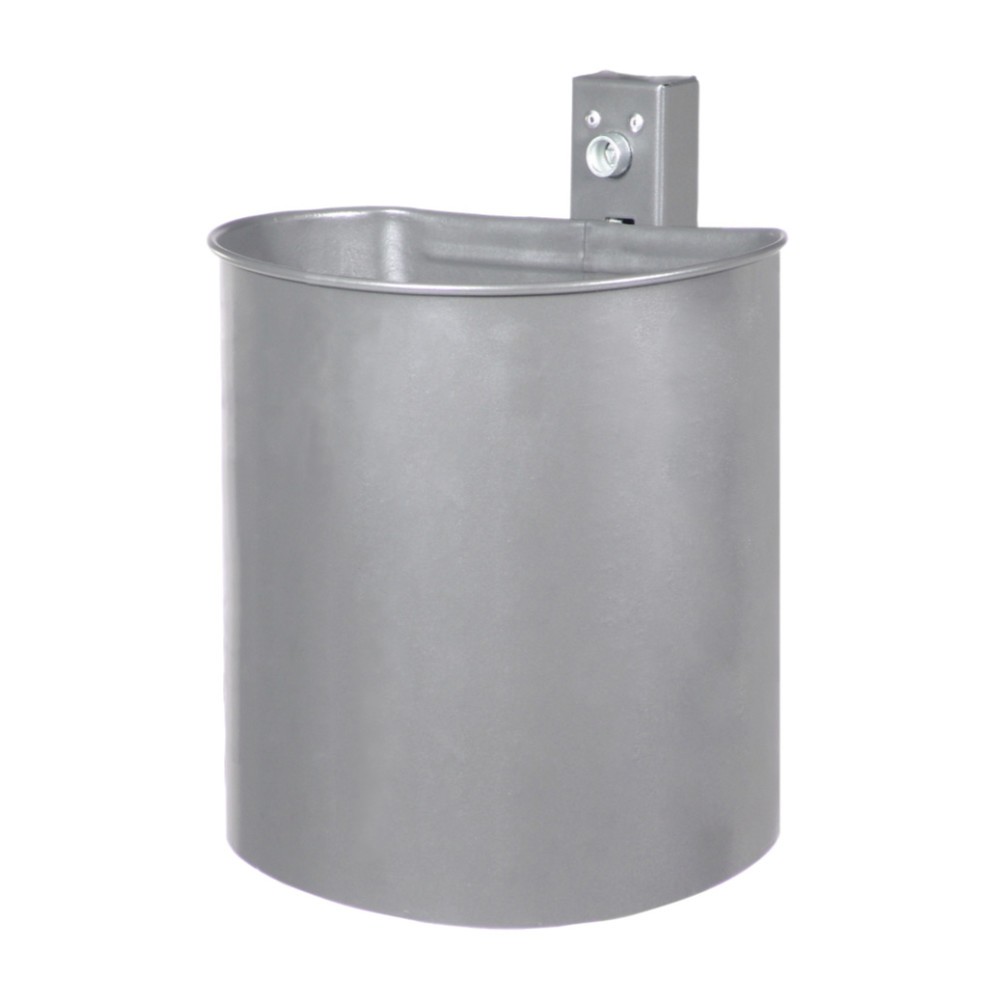 Illustration du produit: RENNER Poubelle en acier, 20 litres, semi-circulaire, montage mural, non perforée, revêtue par poudrage, gris anthracite