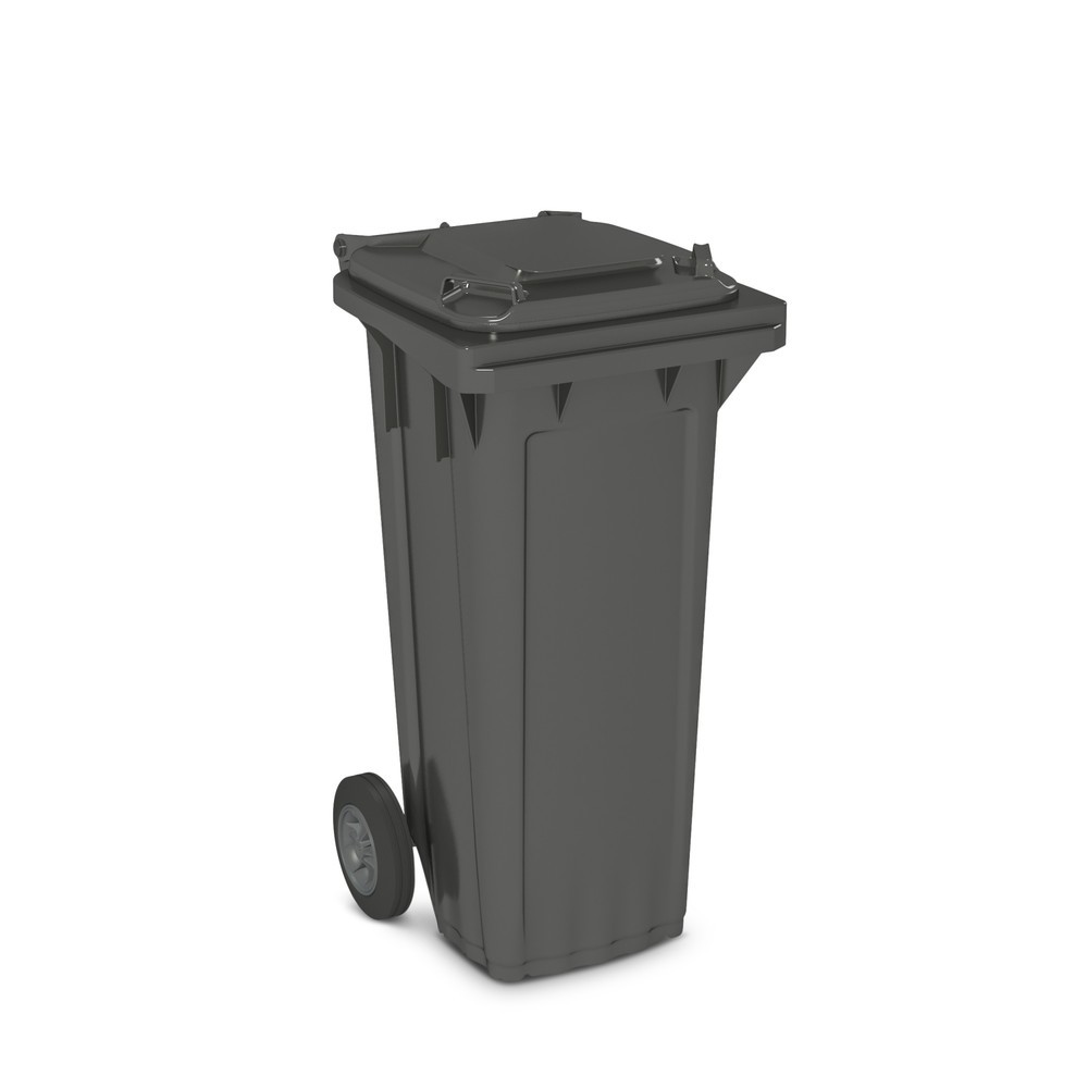 Illustration du produit: Poubelle en plastique avec roulettes, 60 litres, gris noir