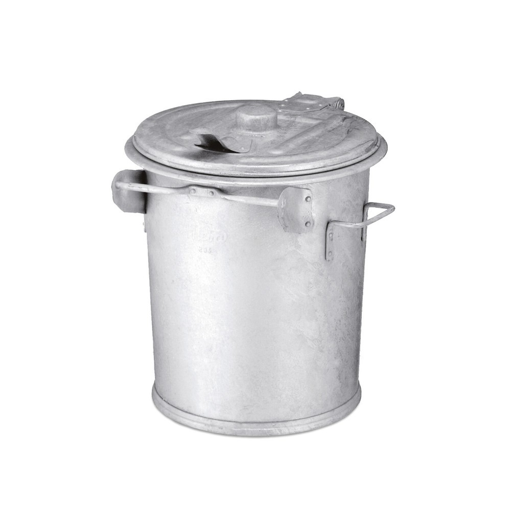 Illustration du produit: Poubelle d’extérieur en tôle d’acier, 70 litres, galvanisée à chaud