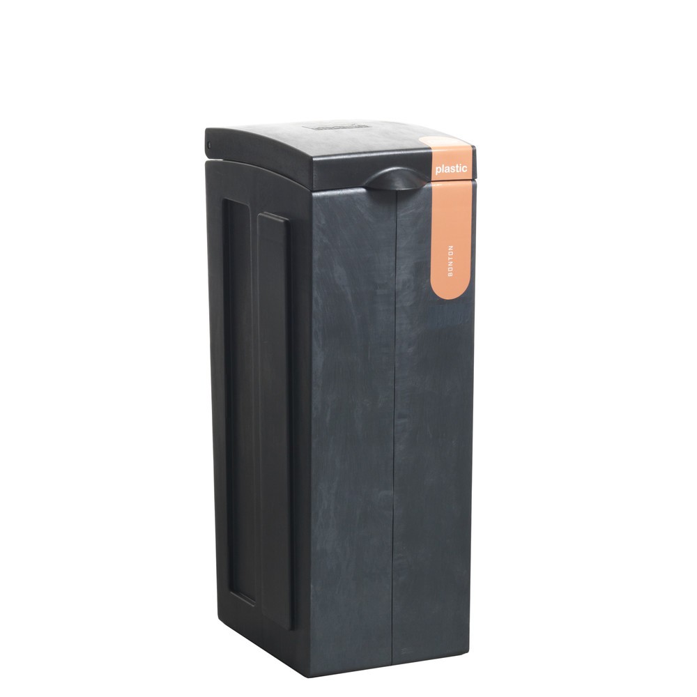 Illustration du produit: Poubelle Original BON TON, en polypropylène 100 % recyclé, 70 litres, gris/orange
