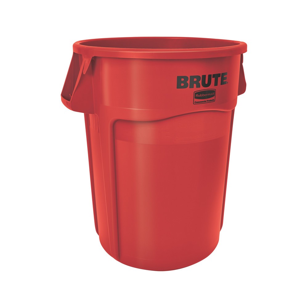 Illustration du produit: Poubelle universelle Rubbermaid®, plastique, ronde, 166 litres, rouge