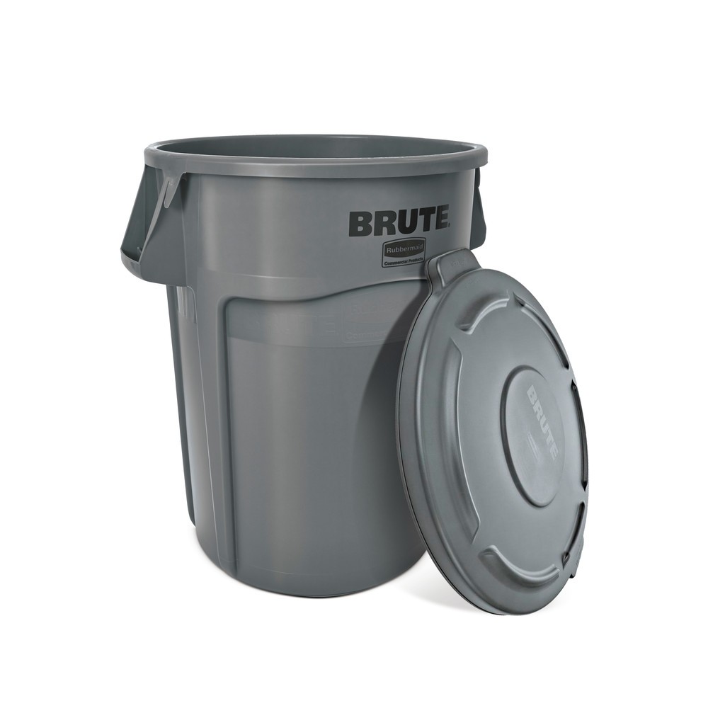 Illustration du produit: Poubelle universelle Rubbermaid®, plastique, ronde, 76 litres, grise
