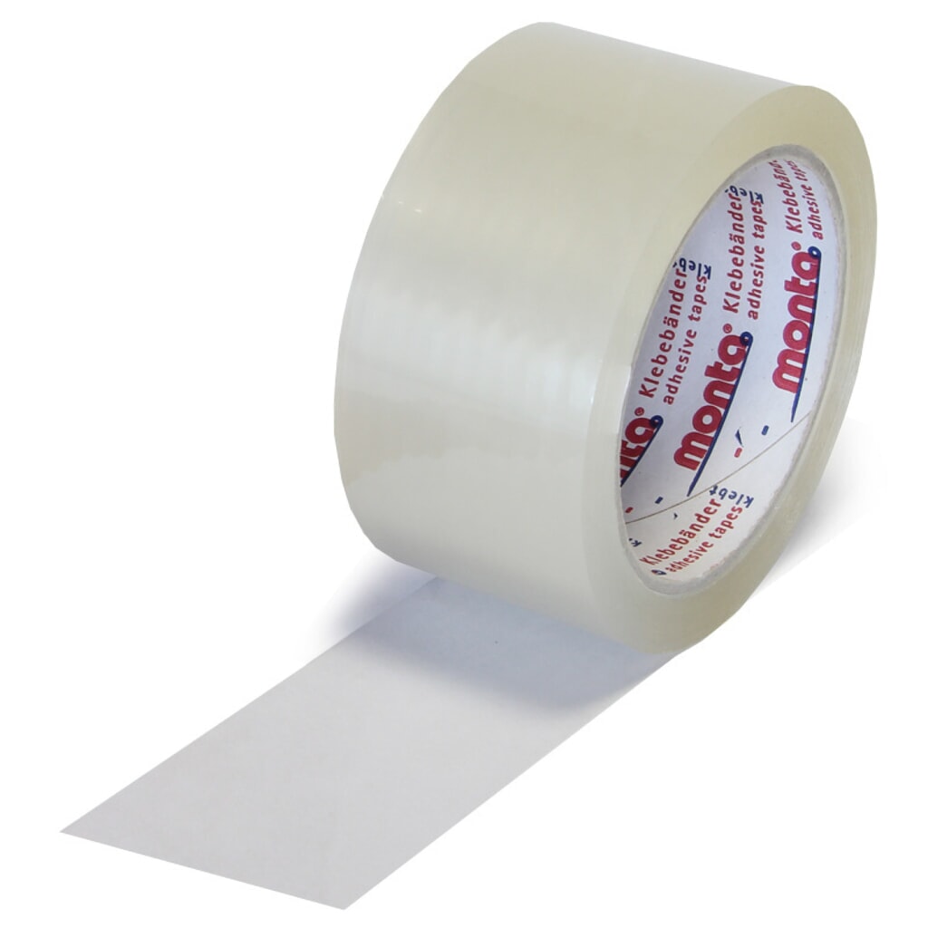 PP-Klebeband, 50 mm breit x 66 lfm, Stärke 48 µ, leise, transparent, monta 610 Produktabbildung: PP-Klebeband, 50 mm breit x 66 lfm, Stärke 48 µ, leise, transparent, monta 610