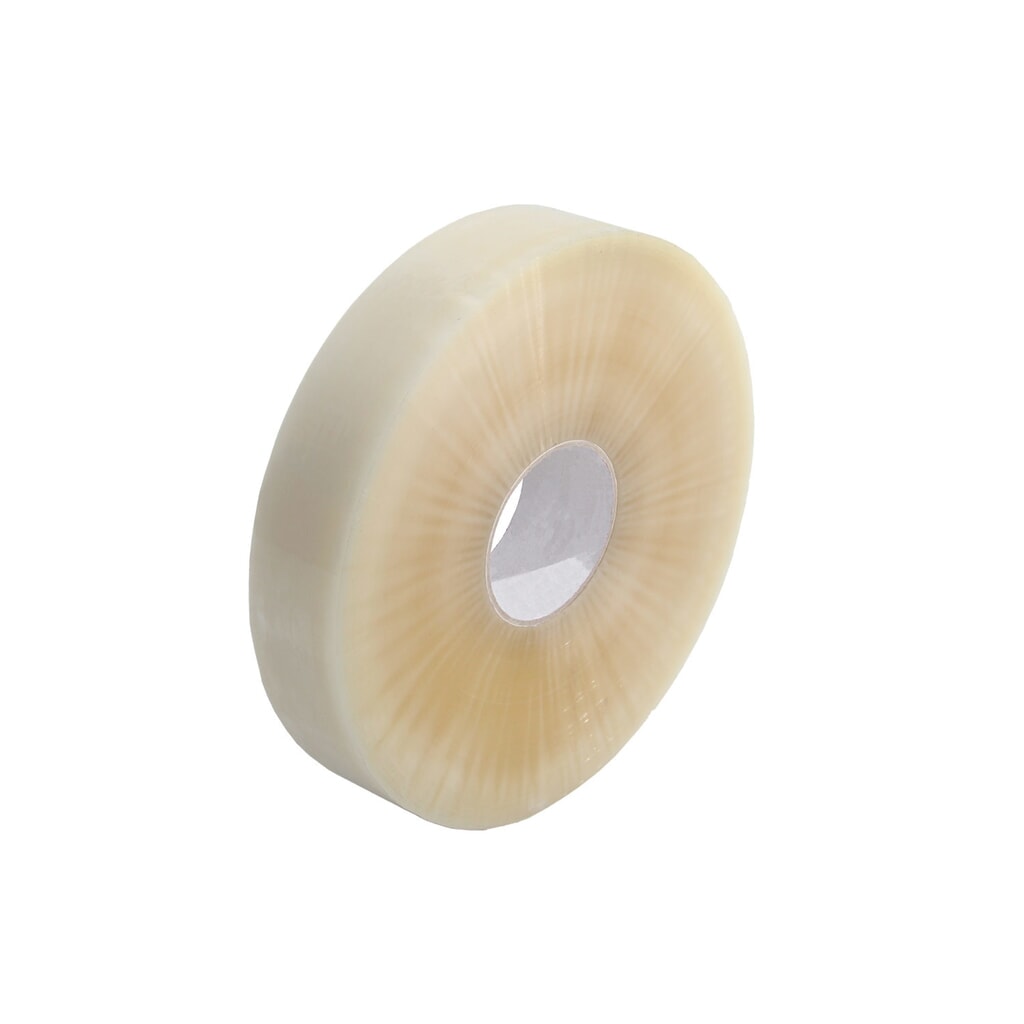 PP-Packband, Großrolle, 50mm breit x 990 lfm, 45 µ, transparent, Hotmelt-Kleber Produktabbildung: PP-Packband, Großrolle, 50mm breit x 990 lfm, 45 µ, transparent, Hotmelt-Kleber