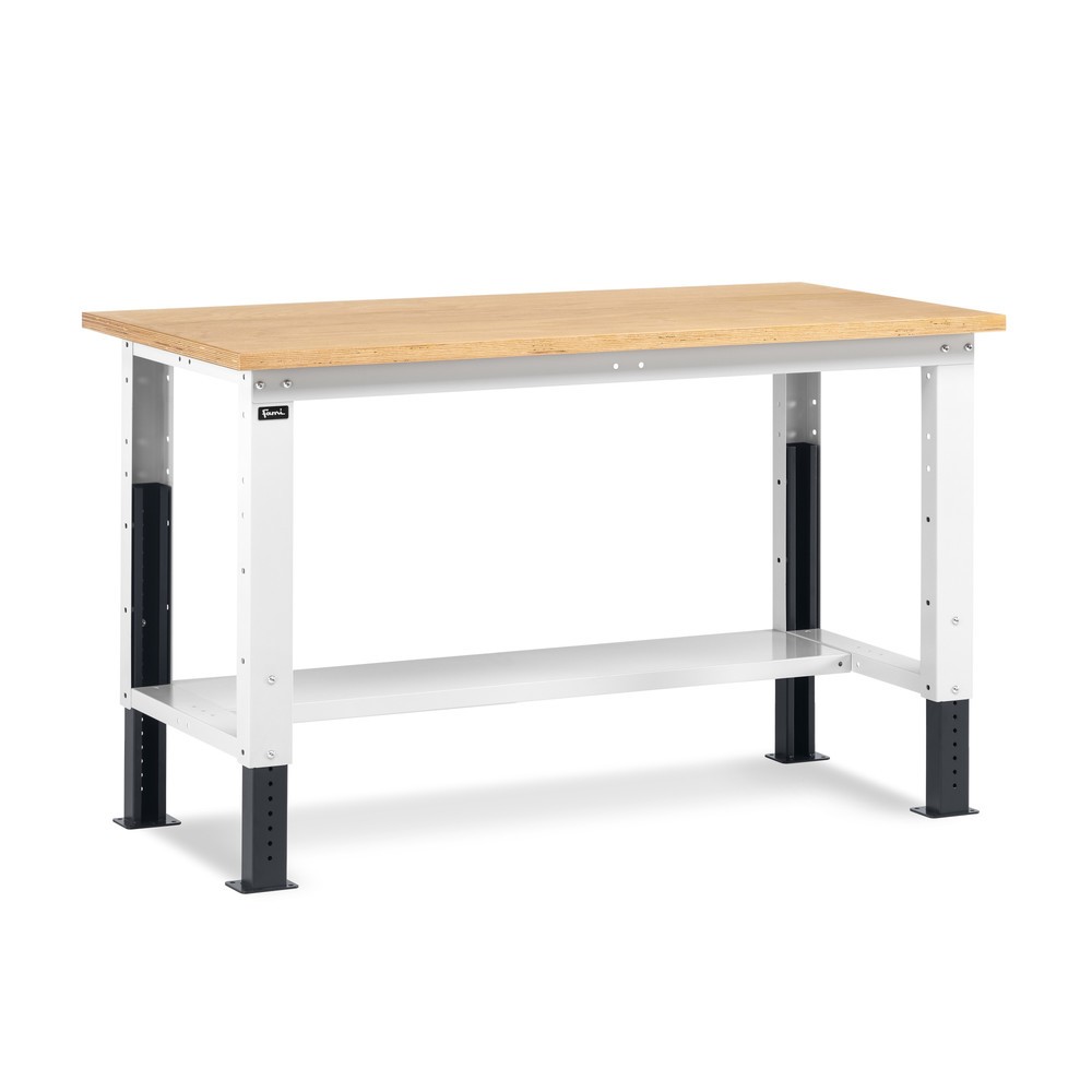 Obrázek produktu: Pracovní stůl Fami, konstrukční výška kově nastavitelný, nosnost 1 000 kg, VxŠxH 740-1,110 x 1 500 x 750 mm, RAL 7035 světle šedá/RAL 7016 antracitová šedá