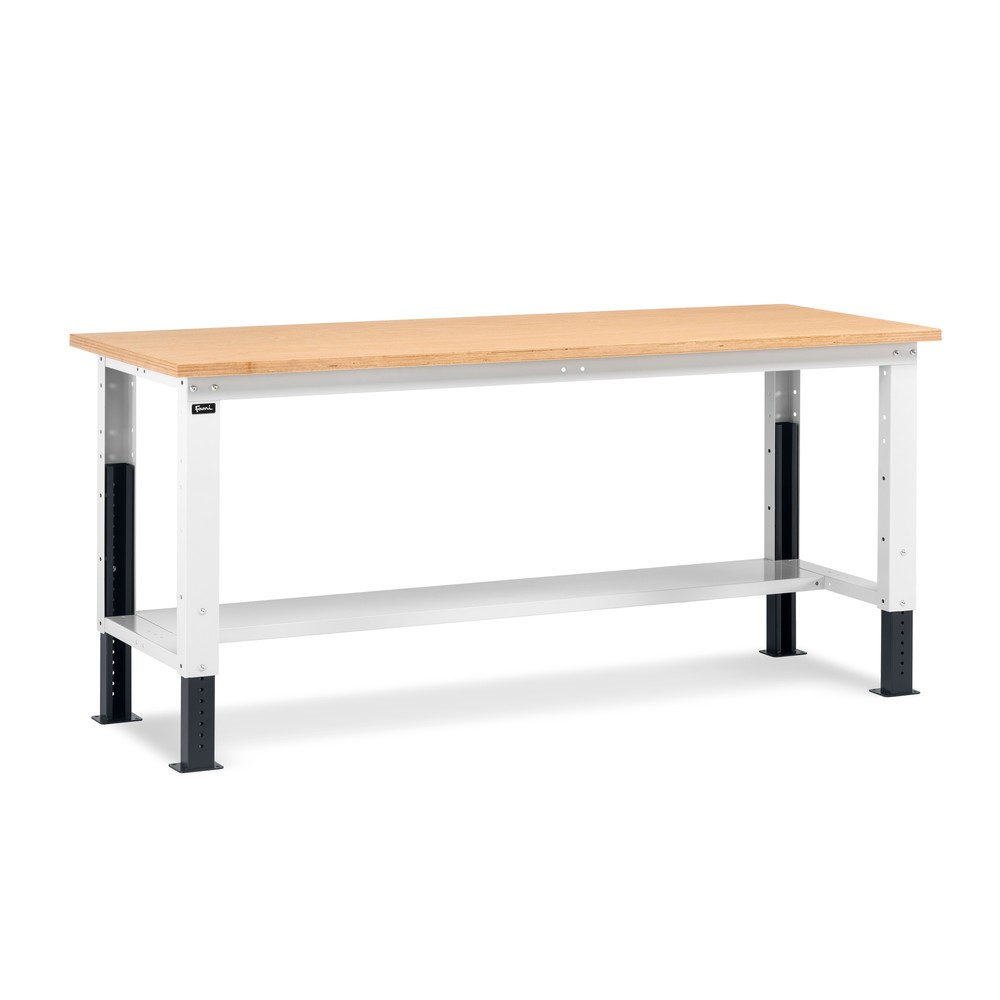 Obrázek produktu: Pracovní stůl Fami, konstrukční výška kově nastavitelný, nosnost 1 000 kg, VxŠxH 740-1,110 x 2 000 x 750 mm, RAL 7035 světle šedá/RAL 7016 antracitová šedá