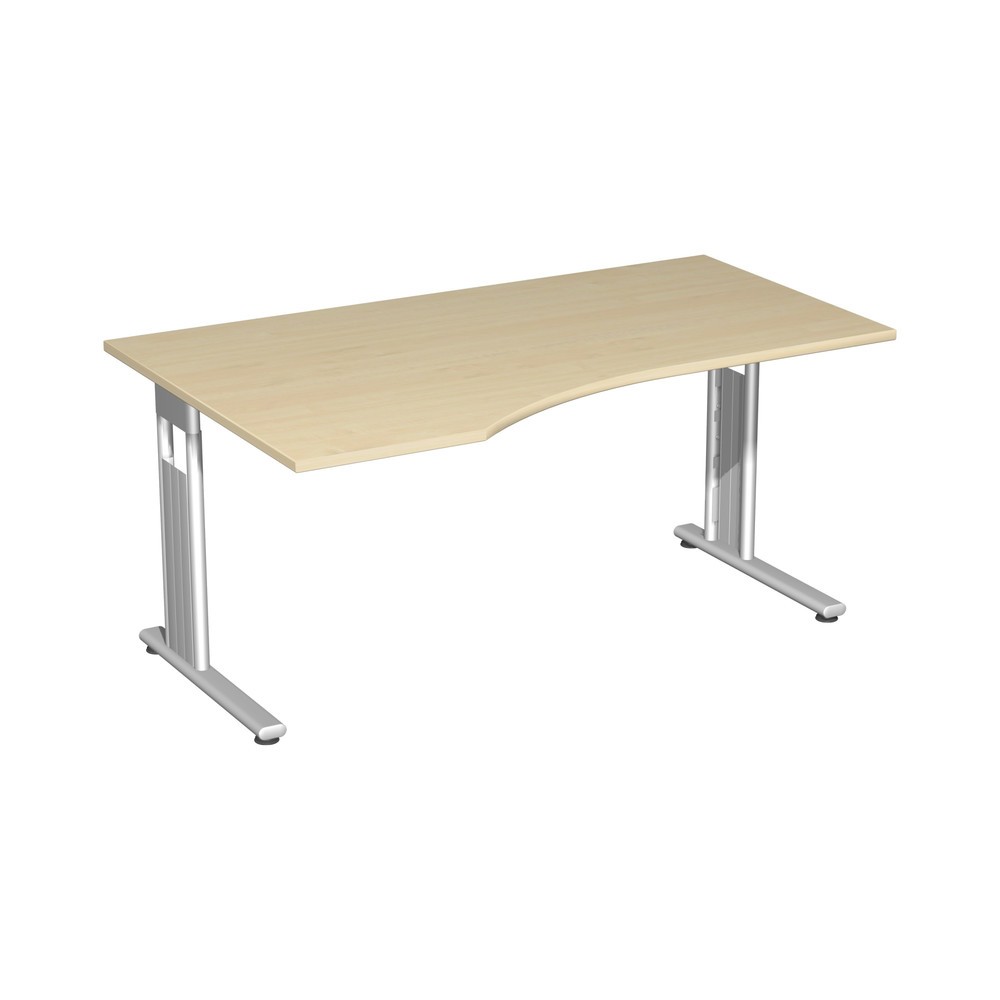 Obrázek produktu: Kancelářský psací stůl Geramöbel Lissabon, rám s nohou C, počítačová deska stolu vlevo, ŠxH 1 800 x 1 000 mm, javor