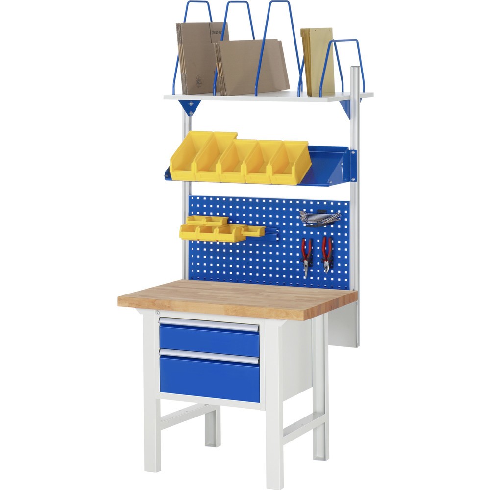 Číslo obrázku produktu 6: Pracovní stůl RAU řada 7000, VxŠxH 840 x 1000 x 700 mm, 2x zásuvka, 1 x 150 mm, 1 x 210 mm, nosnost zásuvky 100 kg