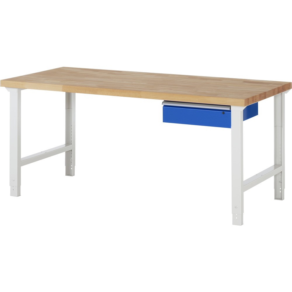 Obrázek produktu: Mobilní pracovní stůl RAU řada 7000, V×Š×H 790-1140 × 2000 × 900 mm, 1 zásuvka vpravo