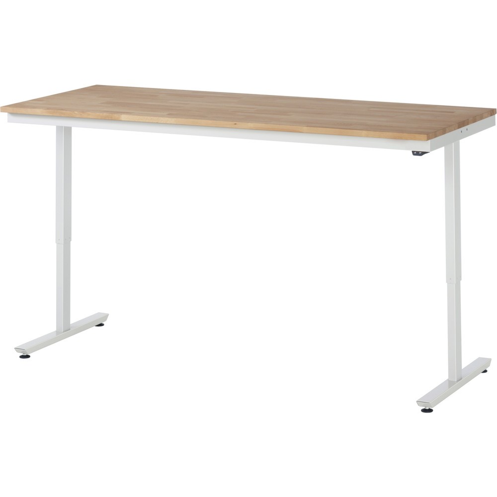 Číslo obrázku produktu 8: Pracovní stůl RAU s elektrickým nastavením výšky, řada adlatus 300, VxŠxH 720-1120 x 1250 x 1000 mm, pracovní deska s povrchem z nerezové oceli